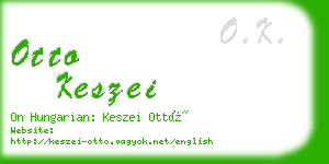 otto keszei business card